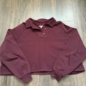 ELF Burgundy Cropped Sweatshirt